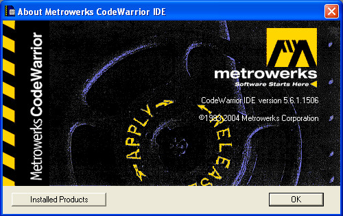 Metrowerks CodeWarrior IDE 5.6.1